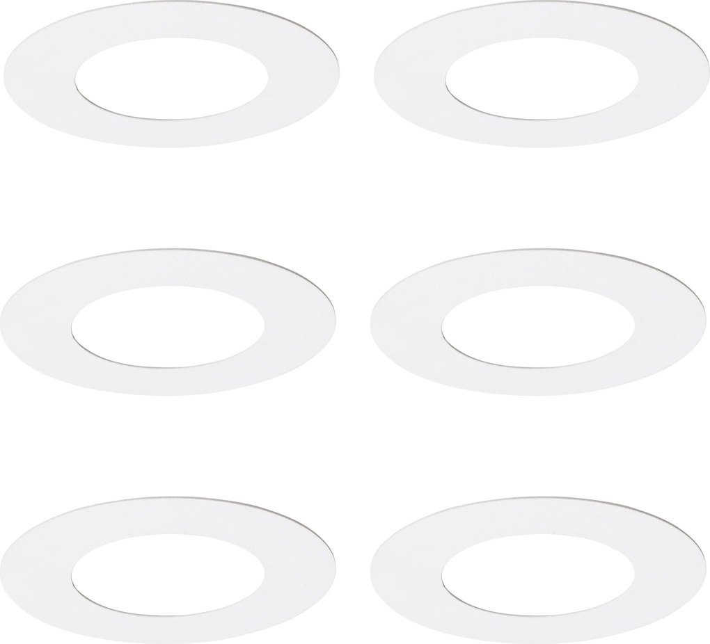Set de 6 inele distanțiere albe pentru spoturi încastrate 7,5 - 13 cm - Spacer