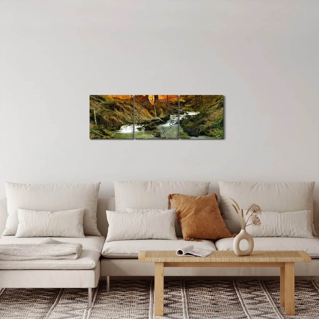 Tablou - Pădure (cu ceas) (90x30 cm)