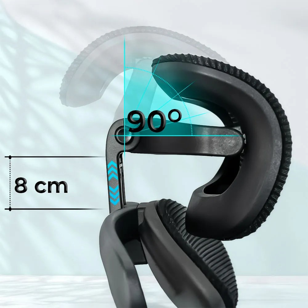 Scaun ergonomic de birou negru rezistent 150 kg din mesh cu suport lombar cu masaj și încălzire SYYT 9521