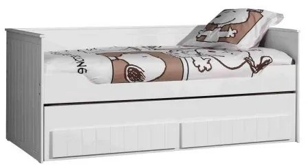 Pat Robin pentru copii 90x200 cm MDF alb – Vipack