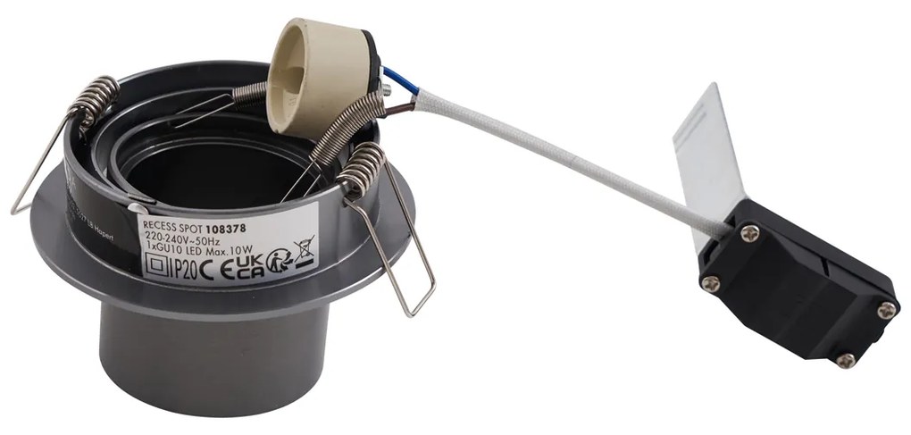 Spot modern integrat, gri antracit, GU10, 50 mm, rotund, orientabil - Installa