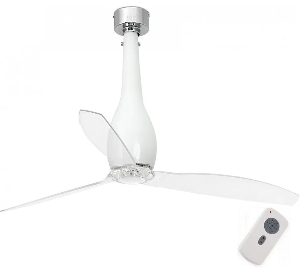 Ventilator de tavan FARO 32001 ETERFAN alb/transparent + telecomandă
