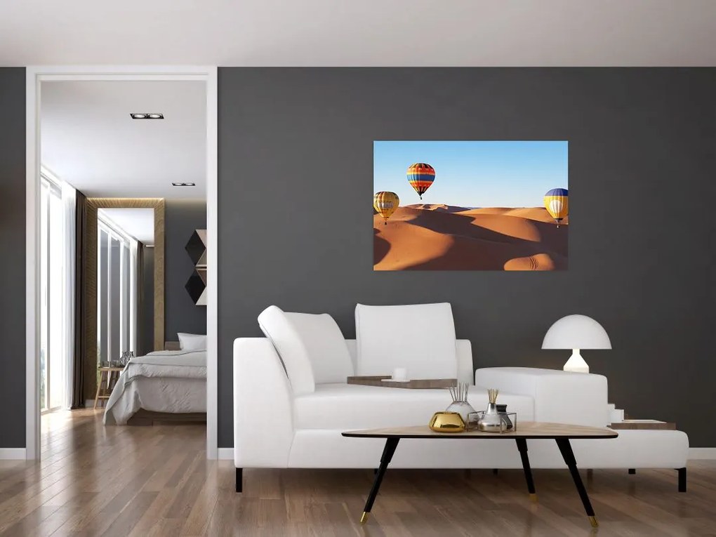 Tablou - baloane zburătoare în deșert (90x60 cm)