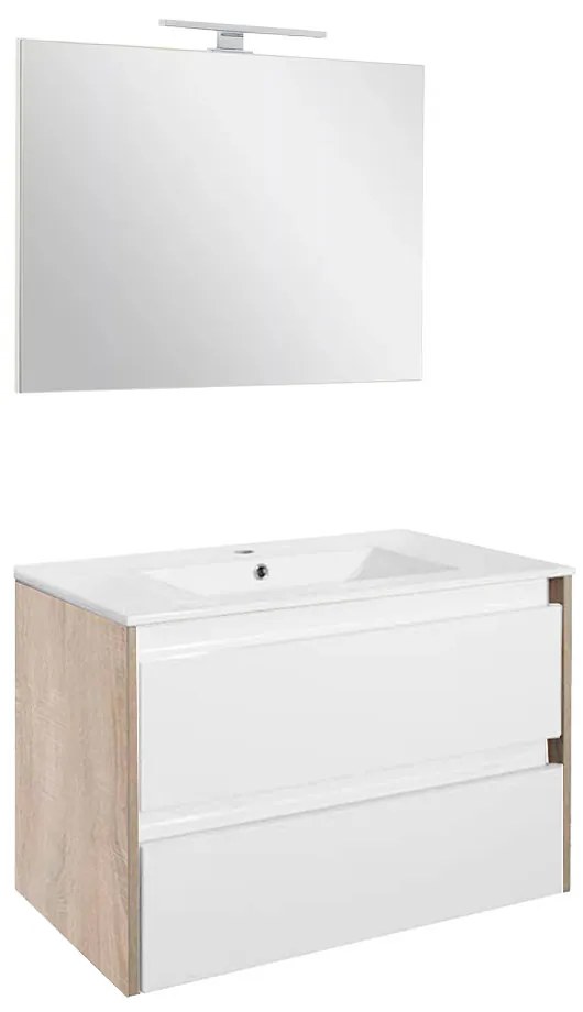 Porto Prime 80 complet stejar sonoma alb