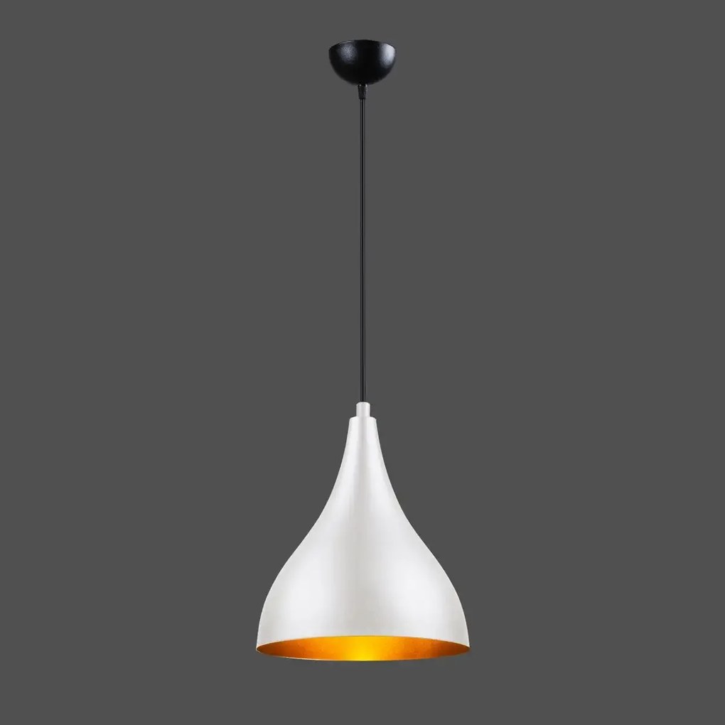 Pendul cu un glob alb-auriu homs ro11372
