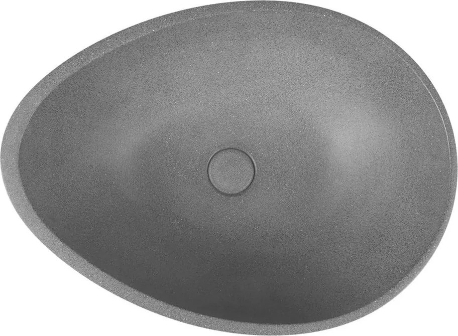 Chiuvetă gri închis din beton 53x39 cm Punc – Sapho