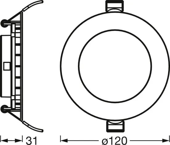 Osram - Set 3x spot LED încastrat, 8W, 230V, 3000K, alb