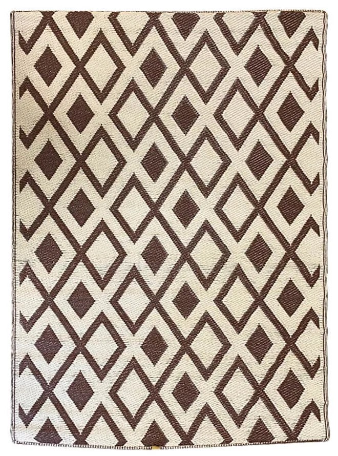 Covor de exterior, cu doua fete, 180x120 cm, maro