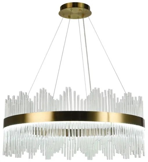 Lustră LED dimabilă pe cablu LED/110W/230V 3000-6500K auriu + telecomandă