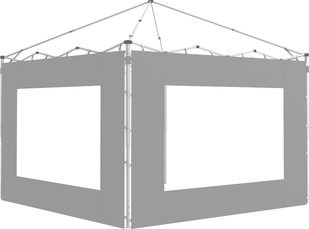 Outsunny Set de 2 laterale de cort, barnum 295x195 cm, Panouri de schimb din material pentru pergolă de 6x3 sau 3x3 m, gri | Aosom Romania