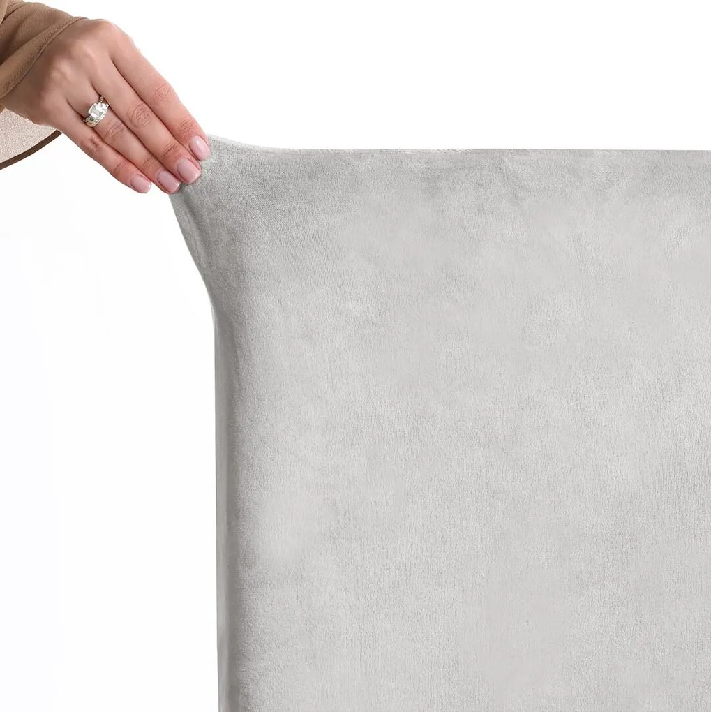 Restilo Husă pentru scaun Sento argintiu, 48 x 48x 58 + 10 cm, set de 6 bucăți