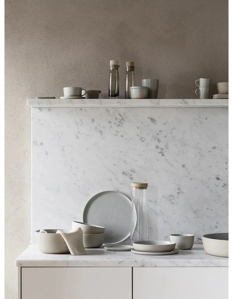 Căni gri-deschis/bej 2 buc. din ceramică 260 ml Sablo – Blomus