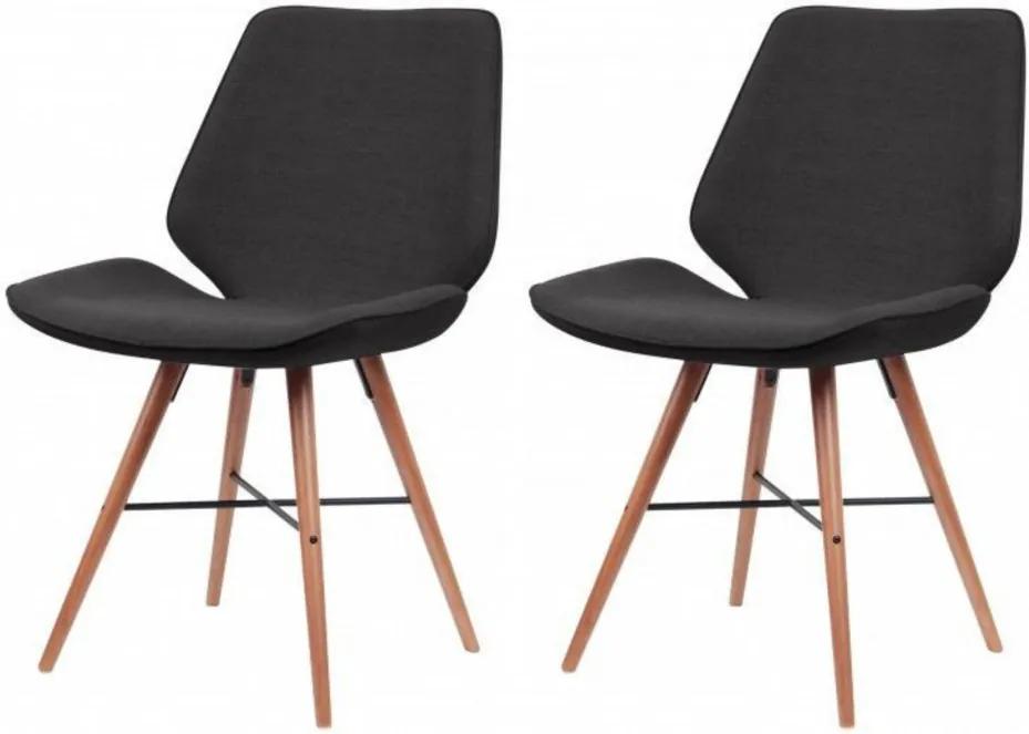 Set de 2 scaune Tove tesatura, gri, 44.4 x 84.4 x 50 cm