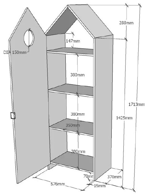 Dulap Vipack Casami, alb