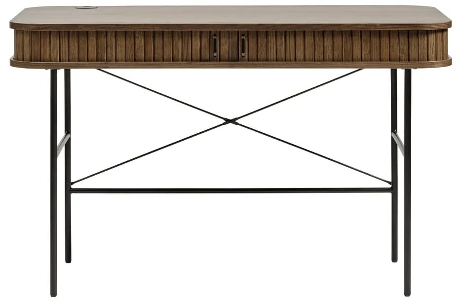 Birou cu aspect de lemn de stejar 60x120 cm Nola – Unique Furniture