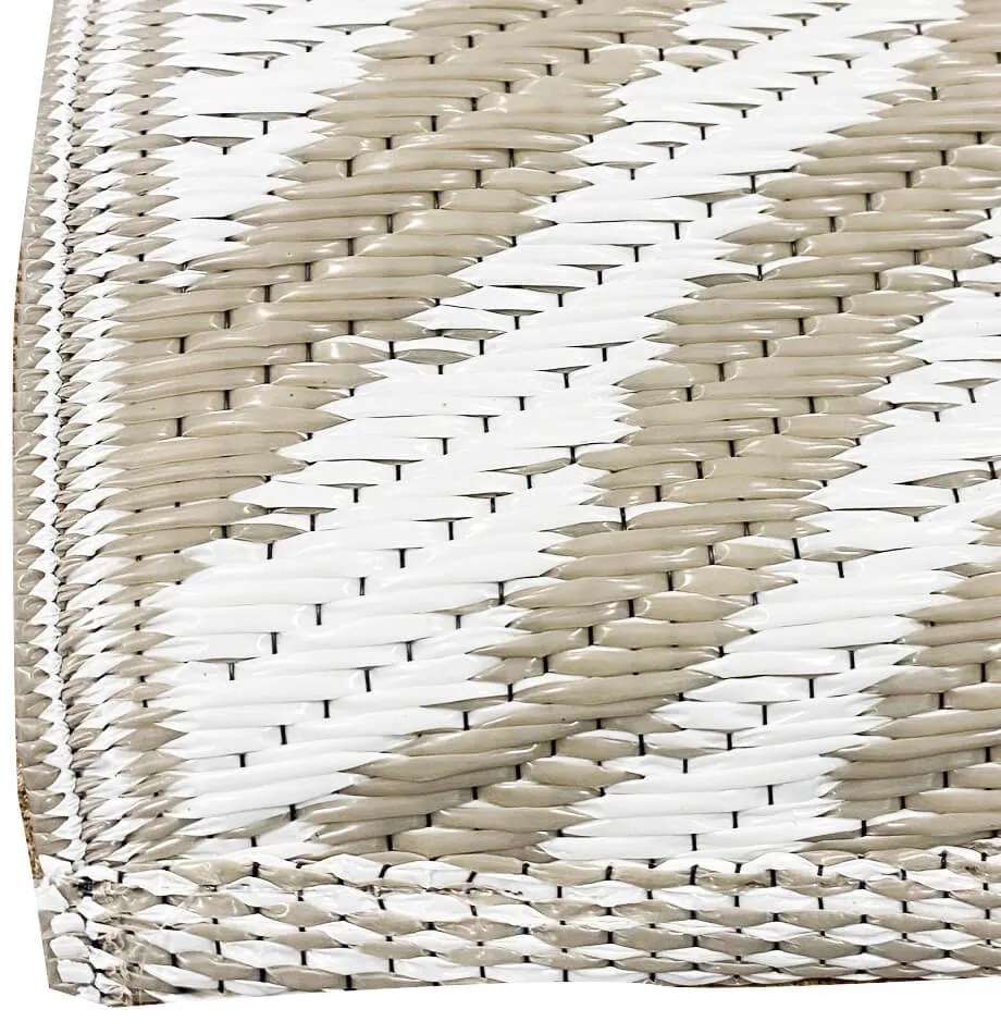 Covor de exterior, cu doua fete, 180x120 cm, bej