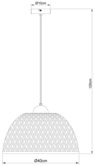 Lustră pe cablu COLLY 1xE27/15W/230V bambus Globo 15767H1