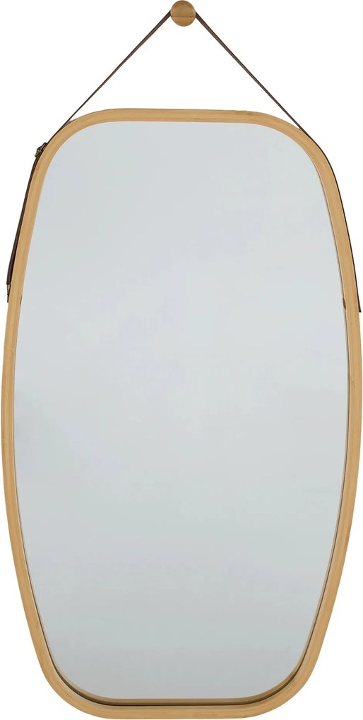 Oglinda LEMI 3+C420, bambus natural, lemn de bambus lacuit, 43x2x76 cm