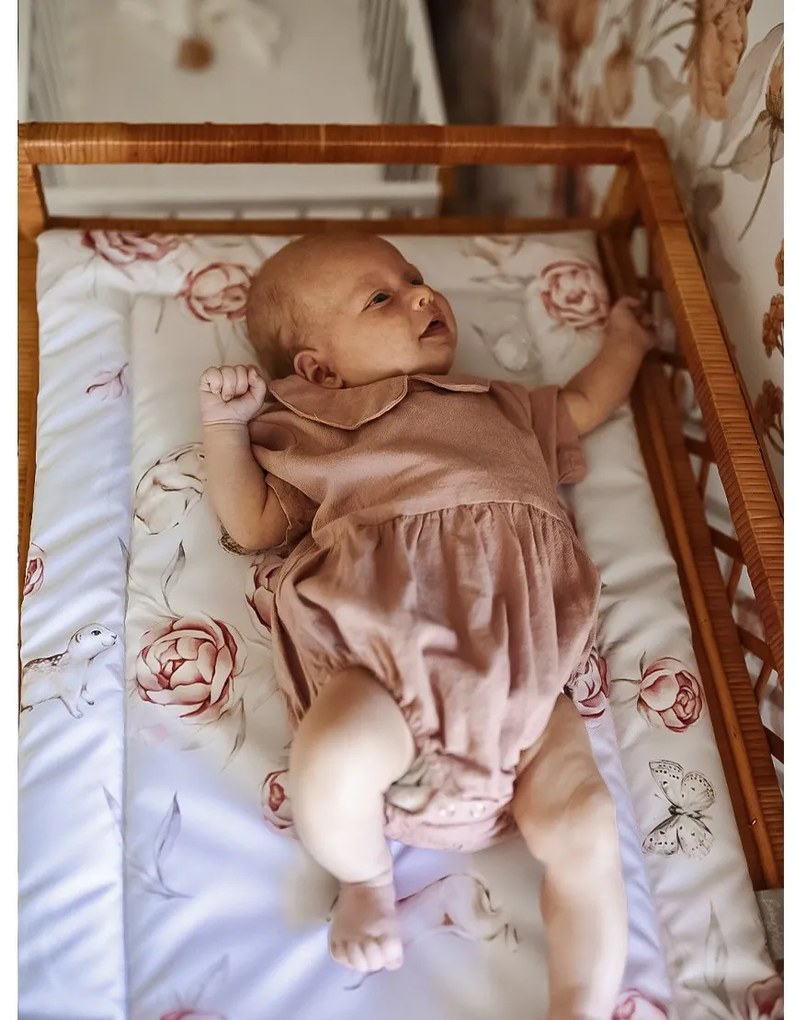 Saltea pentru masa de infasat bebe, impermeabila, fata dubla, Nature by BabySteps