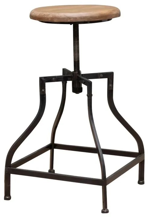 Scaun pivotant cu inaltime reglabila, din lemn de pin Adjustable