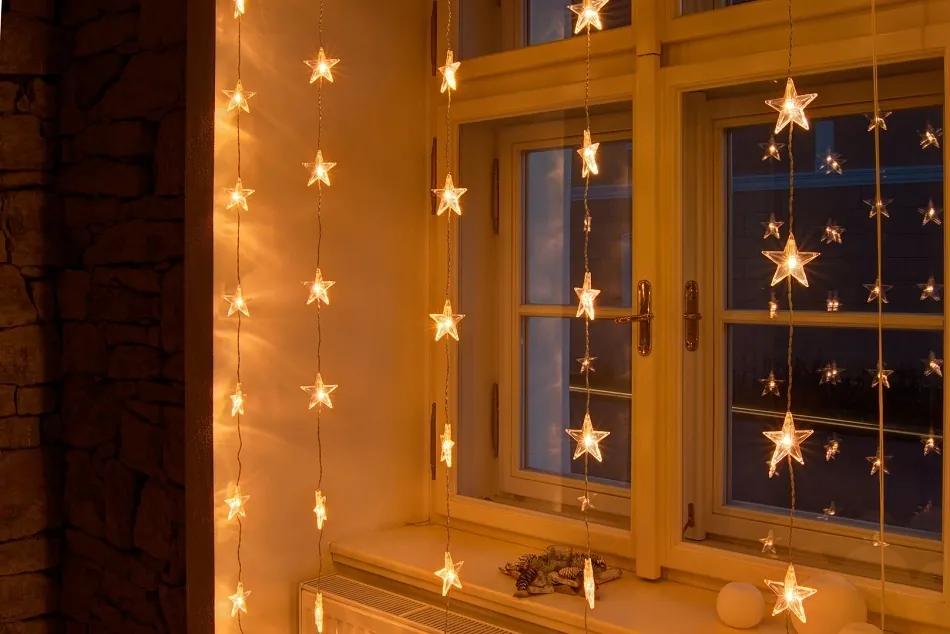 Iluminat de Crăciun pentru ferestre, conectabil, stele