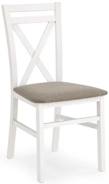 Scaun de sufragerie Delmar alb (alb + bej). 770694