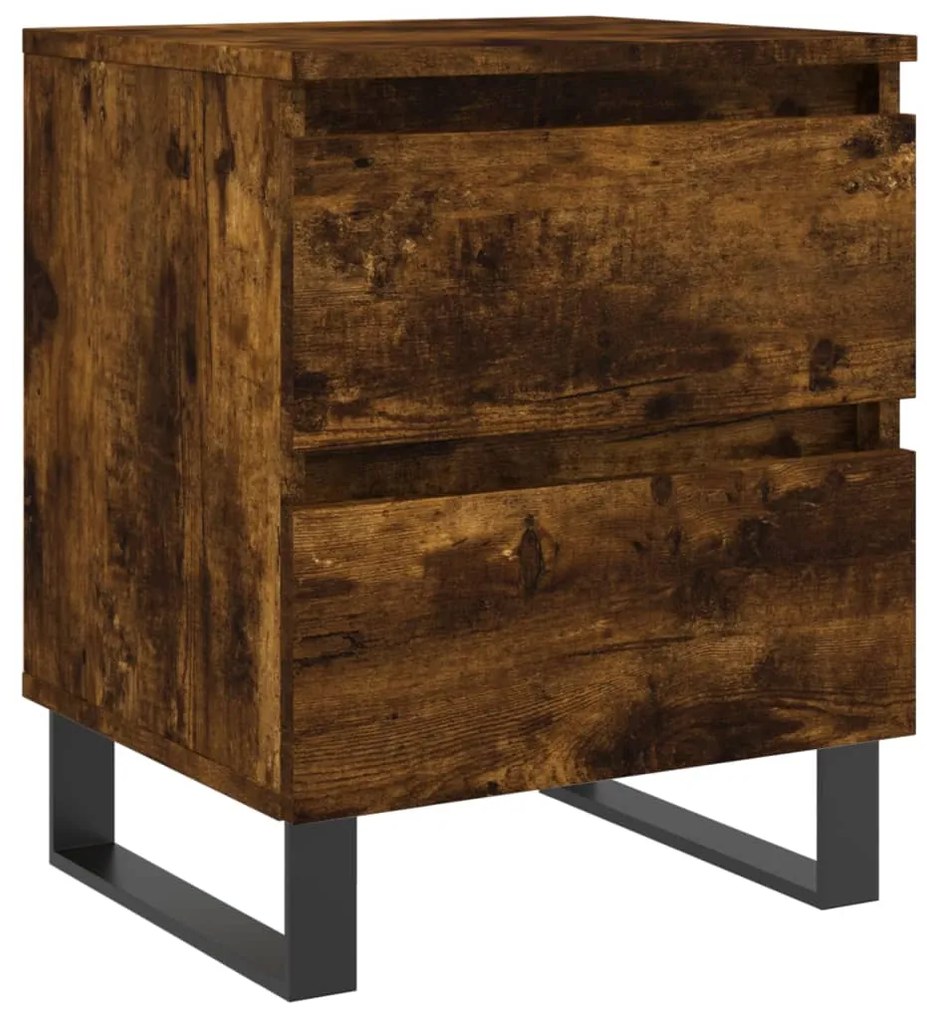 vidaXL Noptieră, stejar fumuriu, 40x35x50 cm, lemn compozit