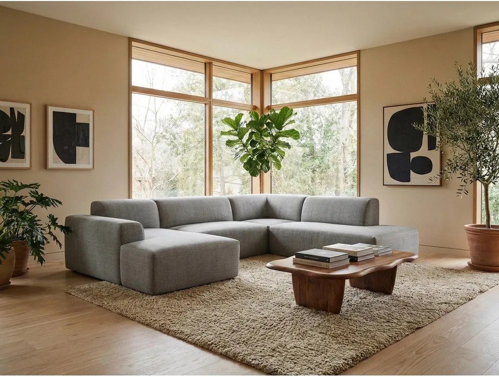 Colțar bej (cu colț pe partea dreaptă/cu șezlong) Keli – Makamii