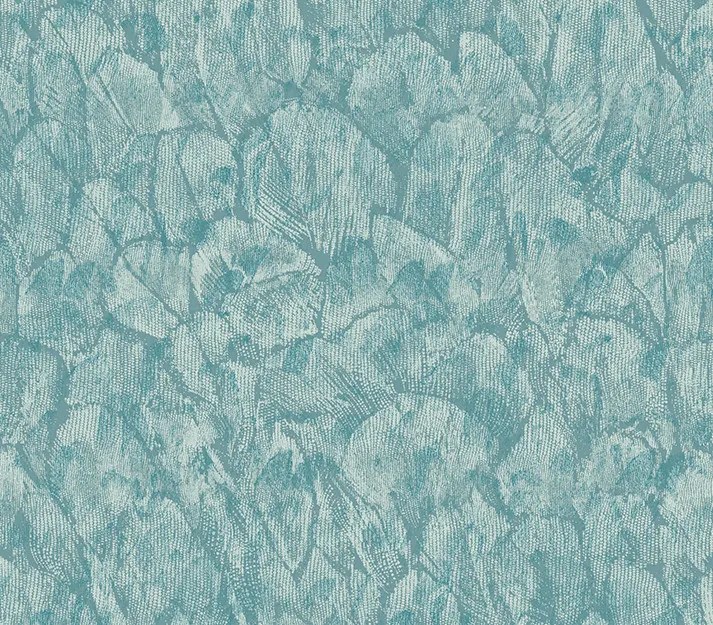 Tapet Tranquil, Seafoam Green Luxury Feather, 1838 Wallcoverings, 5.3mp / rola