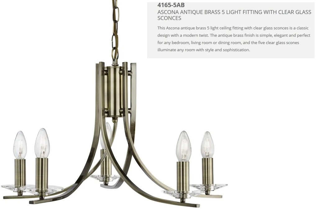 Lustra moderna design alama Ascona 5L 4165-5AB SRT