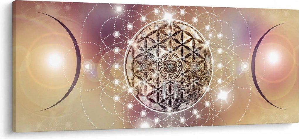 Tablou - Mandala cu elemente (120x50 cm)