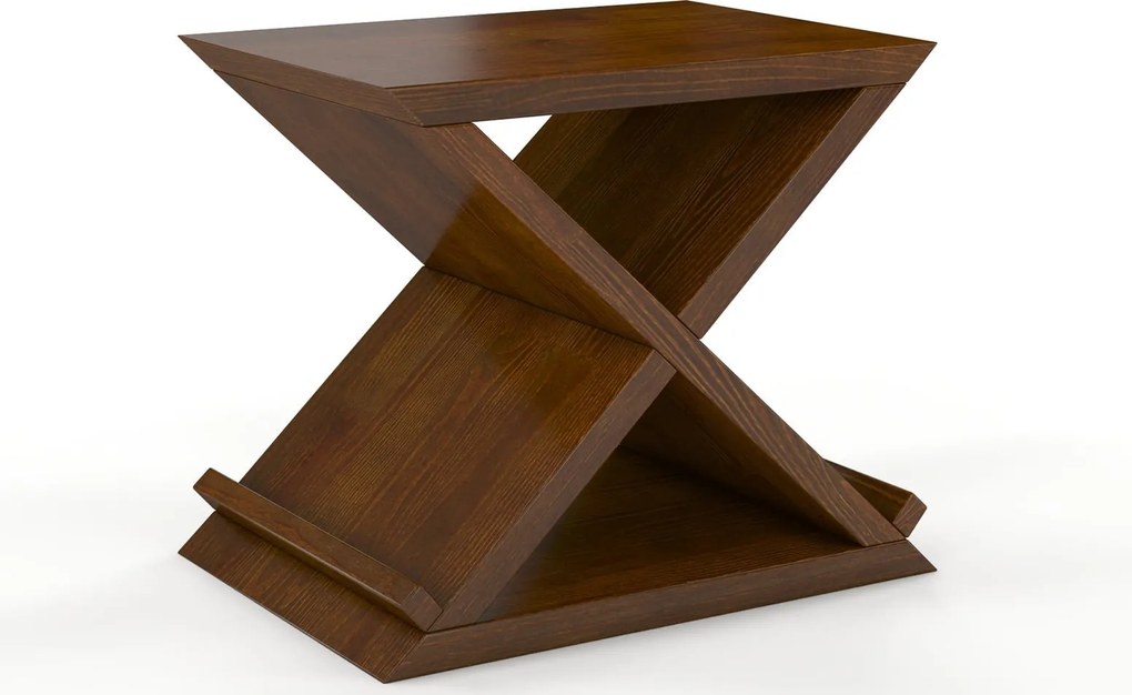 Noptieră lemn masiv TerraCraft 1 Sertar Pin, 42 × 35 × 40 cm - Wenge