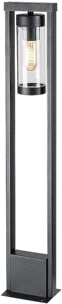 Stalp mediu pentru iluminat exterior design modern IP44 Kolta negru