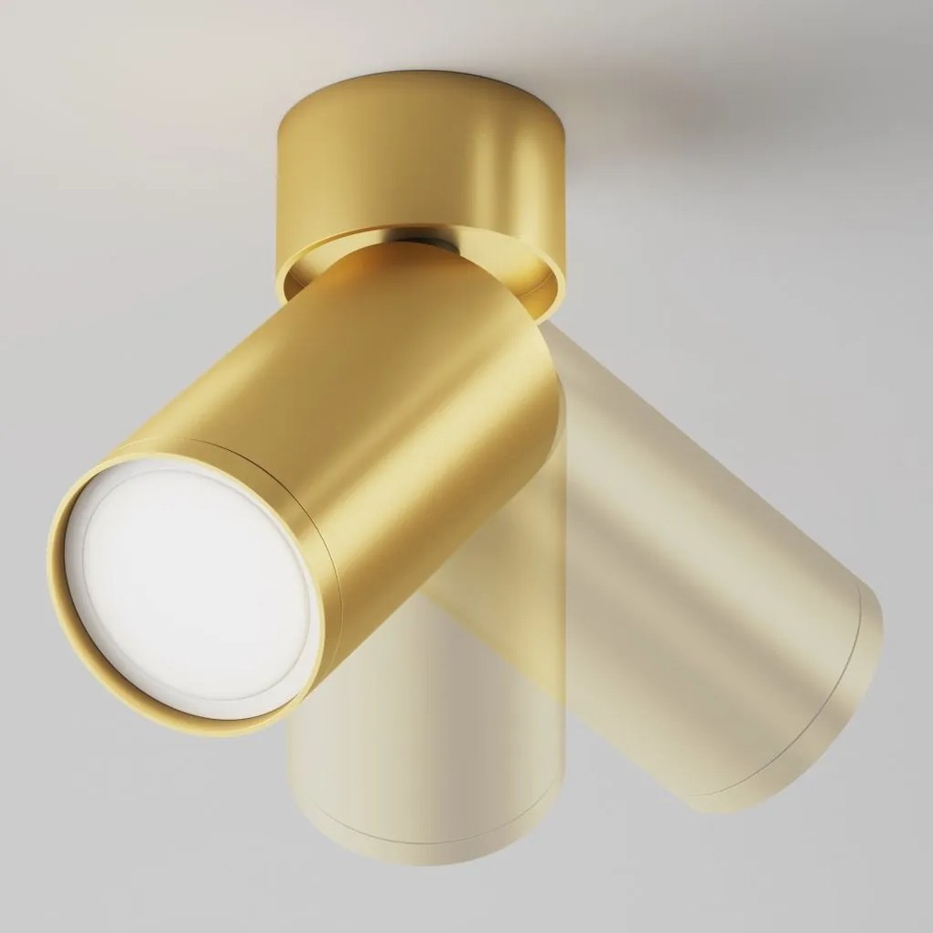Aplica de perete / tavan design tehnic Focus S auriu mat