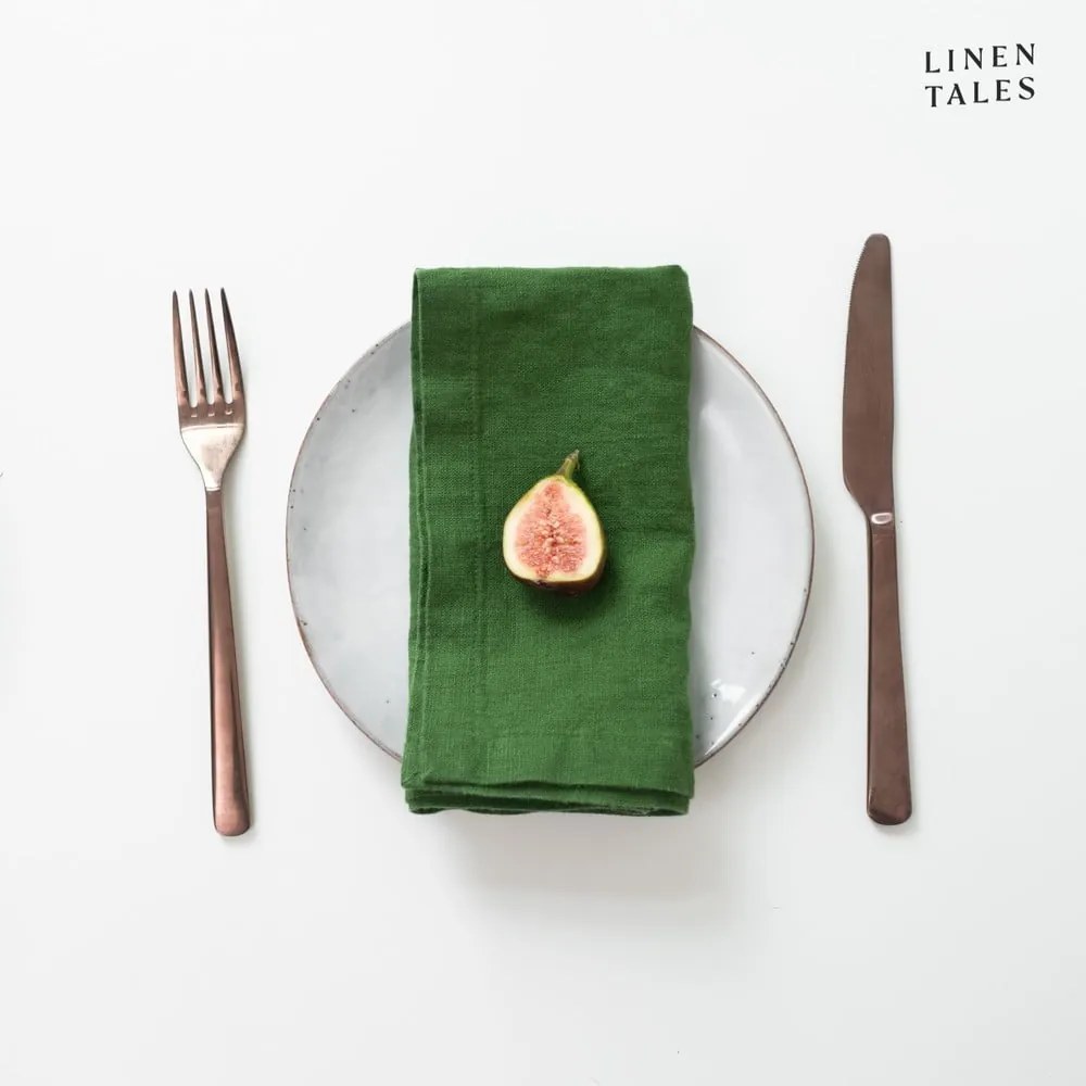 Șervețele 2 buc. din in 40x40 cm True Green – Linen Tales