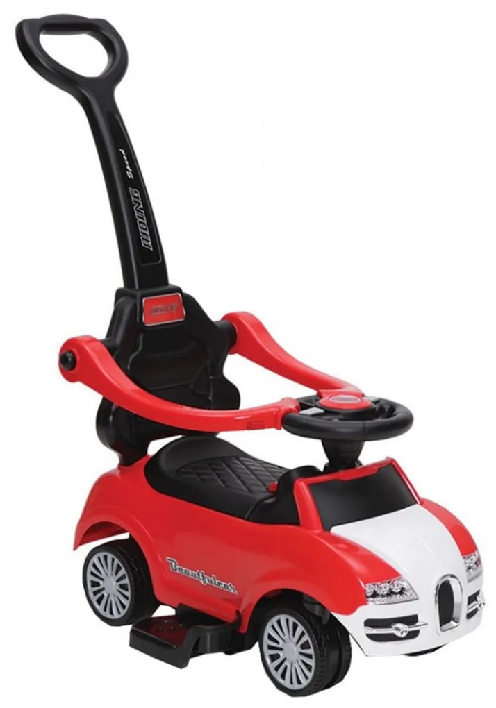 Masinuta copii si bebe NOVOKIDS™ Classico Rider 2 in 1 , Cu melodii si sunete, Maner de impins pentru parinti detasabil, Functie trotineta fara