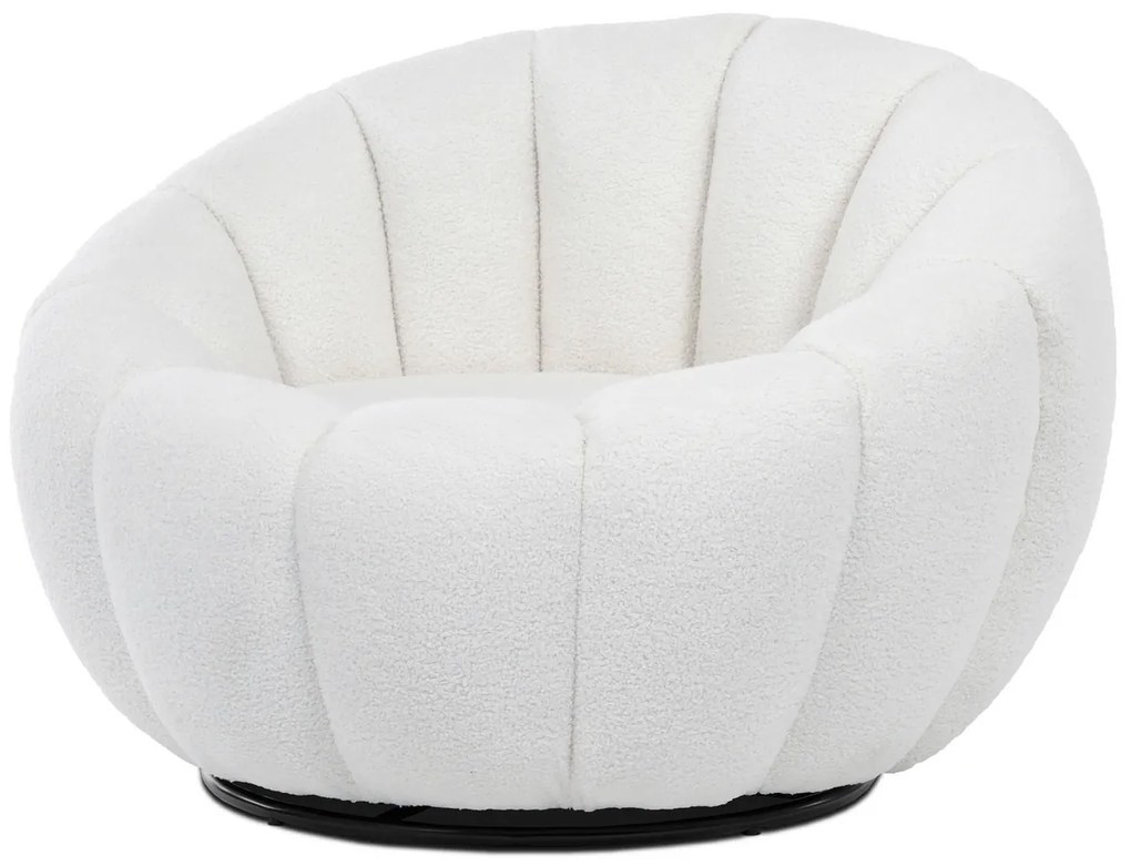 Scaun pivotant Bouclé WT2, alb