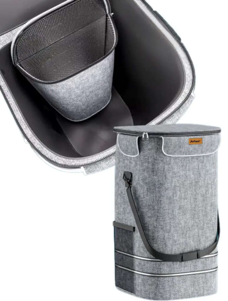 Geantă de cumpărături pe roți pentru scări COMFORT, 50L, gri Jurhan