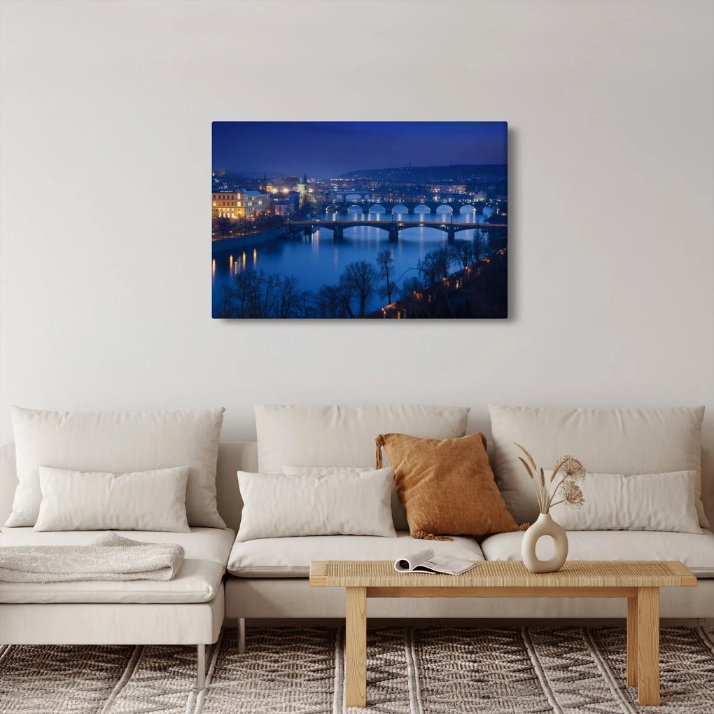 Tablou cu podurile din Praga (90x60 cm)