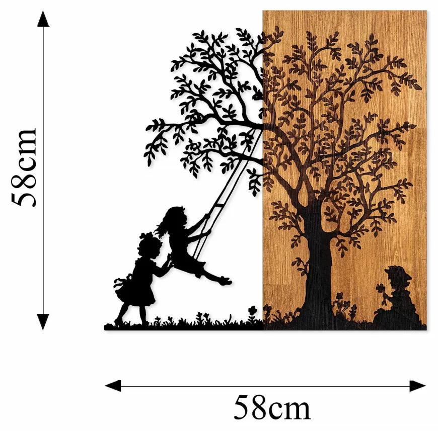 Accesoriu decorativ de perete din lemn The Tree And The Shaking Children