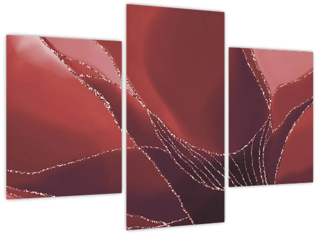 Tablou - Floare abstractă roșie N⁰2 (90x60 cm)