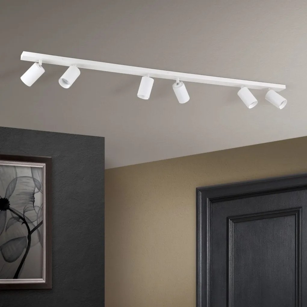 Plafoniera cu 6 Spoturi stil minimalist modern SEAN alba