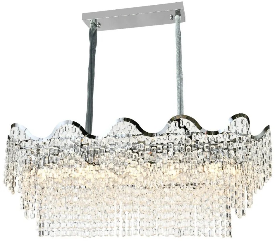 Candelabru Modern L1100 mm, H420 mm, 12 Becuri E27 – Model 78006-1100-400 CH