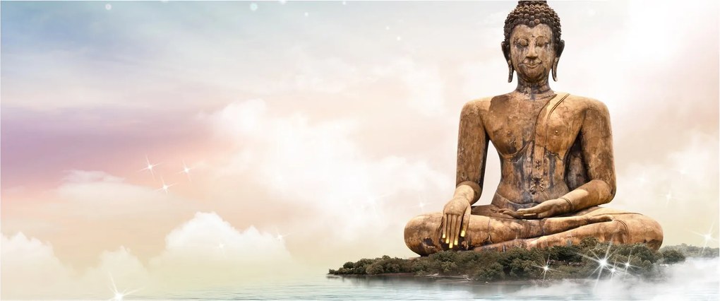 Tablou - Buddha care supraveghează pământul (120x50 cm)