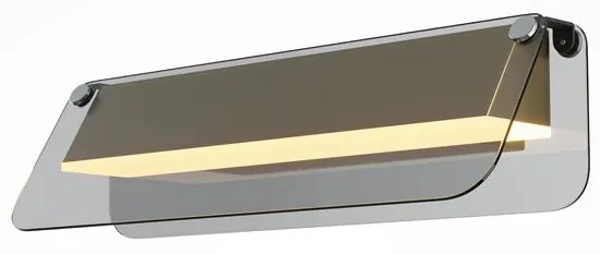 Aplica de perete LED design minimalist Flat, fumuriu