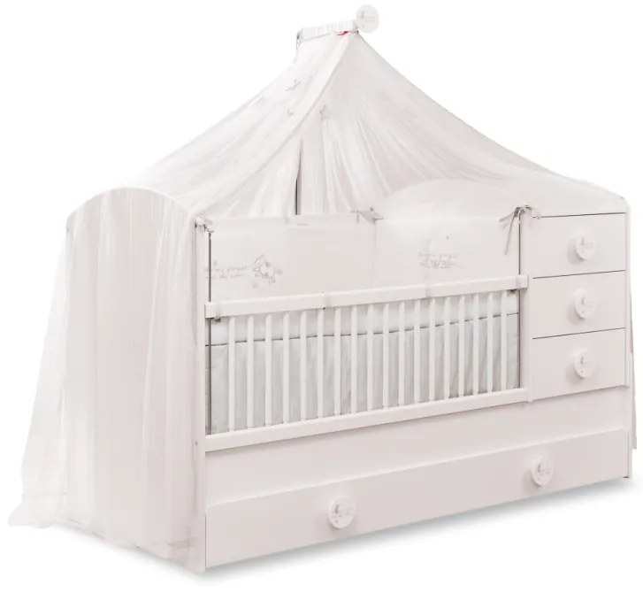 Patut transformabil cu pat suplimentar (80x180cm) BABY COTTON