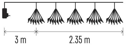 Instalație LED de Crăciun 150xLED/5,35m alb cald