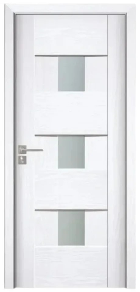 Usa Interior din MDF Novo Doors ND06 LUX PREMIUM, Cadru din Lemn Masiv, KIT COMPLET, Toc Reglabil de 10 CM INCLUS, Plinta pe Ambele Parti (Culoare: