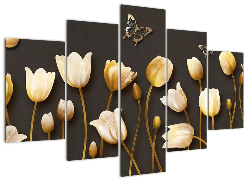 Tablou - Lalele - abstract (150x105 cm)