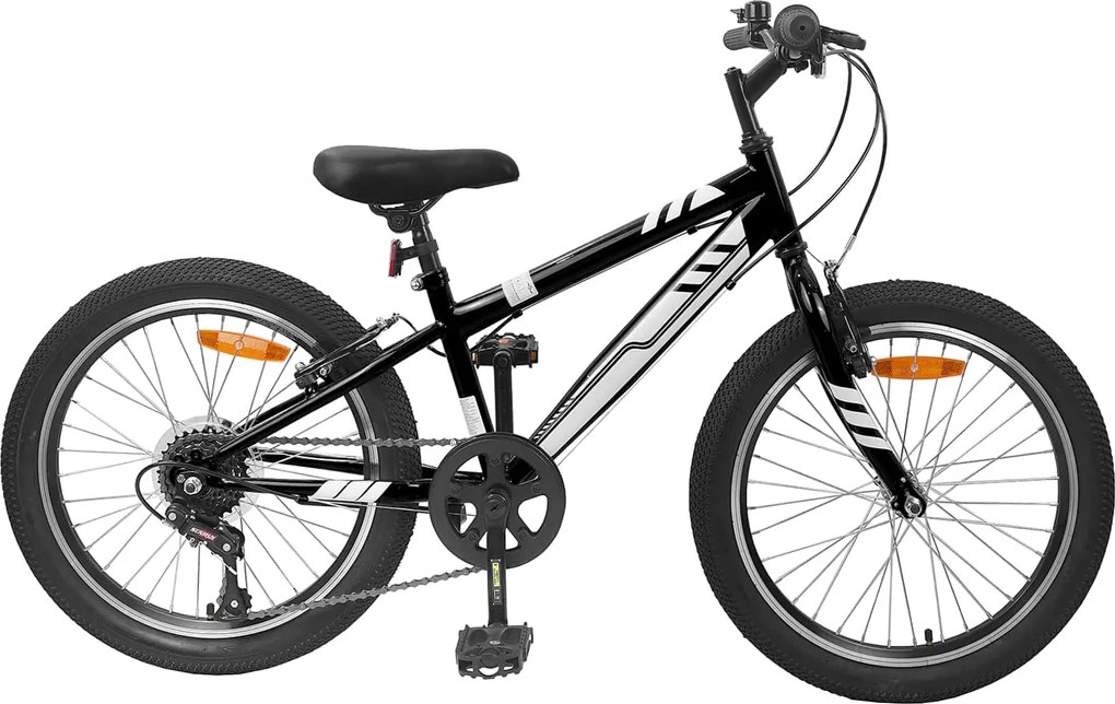 vidaXL Bicicletă Montană 20 Inci 6-Speed pentru 5-8 ani Negru